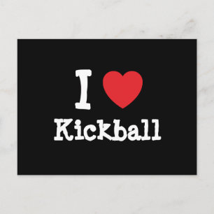 Postal Me encanta el personalizado del corazón de Kickbal