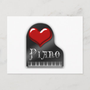 Postal Me encanta el piano