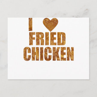 Postal Me encanta el pollo frito