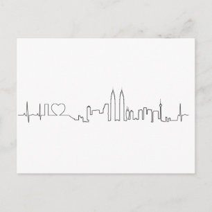Postal Me encanta el recuerdo de Kuala Lumpur (estilo ecg