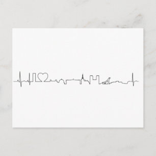 Postal Me encanta el recuerdo de Oslo (estilo ecg)