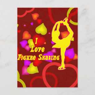 Postal Me encanta el retro del patinaje artístico