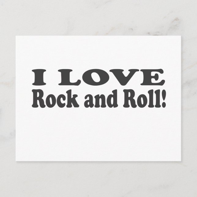 Postal ¡Me encanta el rock y el Rollo! (Anverso)