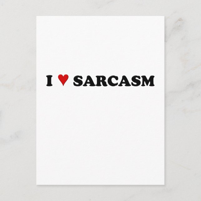 Postal Me encanta el sarcasmo (Anverso)