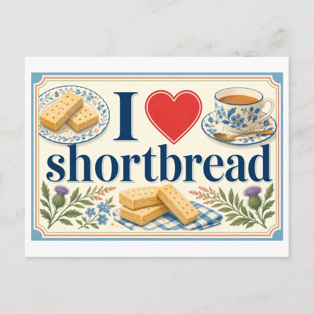 Postal "Me [encanta] el shortbread" (Anverso)