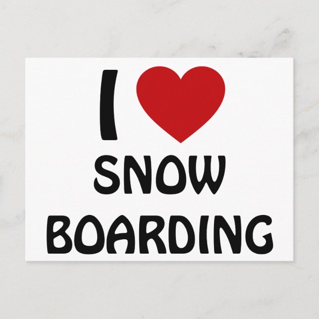 Postal Me encanta el snowboard (Anverso)