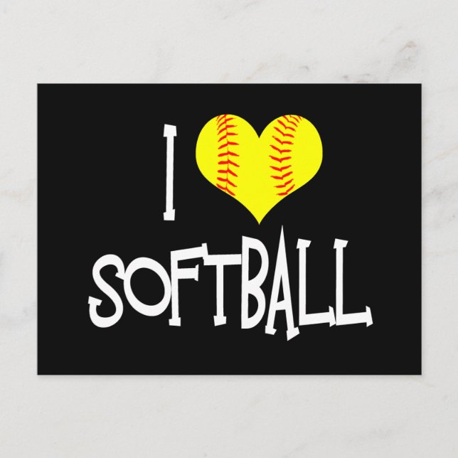 Postal Me encanta el softball (Anverso)