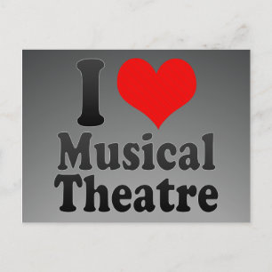 Postal Me encanta el teatro musical