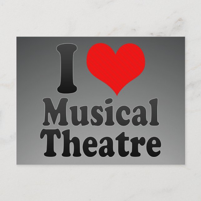 Postal Me encanta el teatro musical (Anverso)