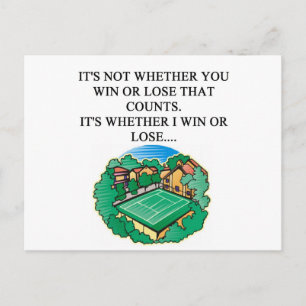 Postal me encanta el tenis