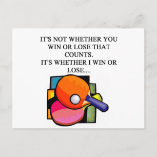 Postal me encanta el tenis de mesa