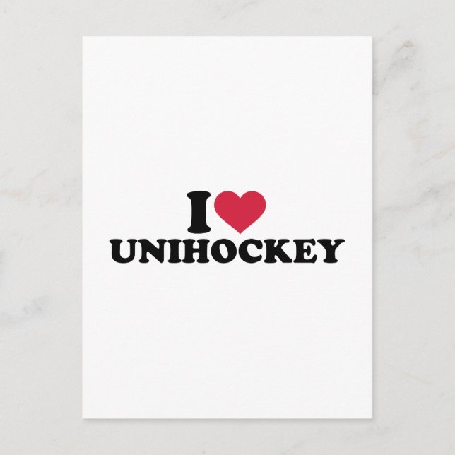 Postal Me encanta el Unihockey (Anverso)