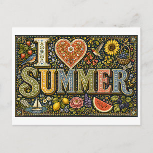 Postal "Me [encanta] el verano"