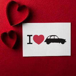 Postal Me encanta el viejo coche de Deux Chevaux