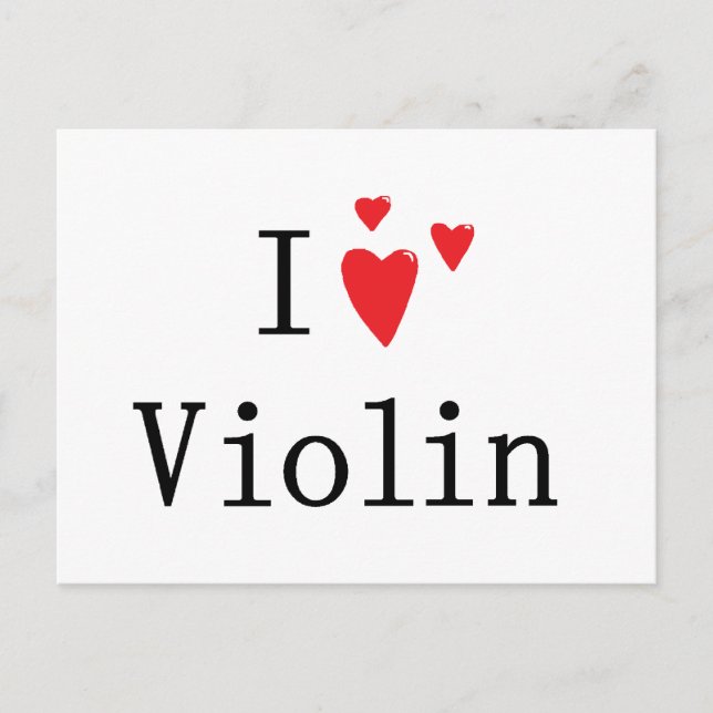 Postal Me encanta el violín (Anverso)
