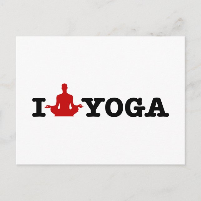 Postal Me encanta el yoga (Anverso)