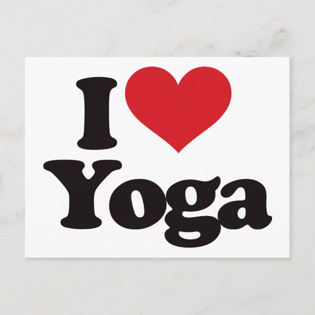 Postal Me encanta el yoga (Anverso)