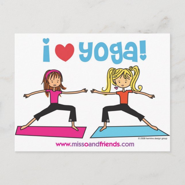 Postal me encanta el yoga (Anverso)