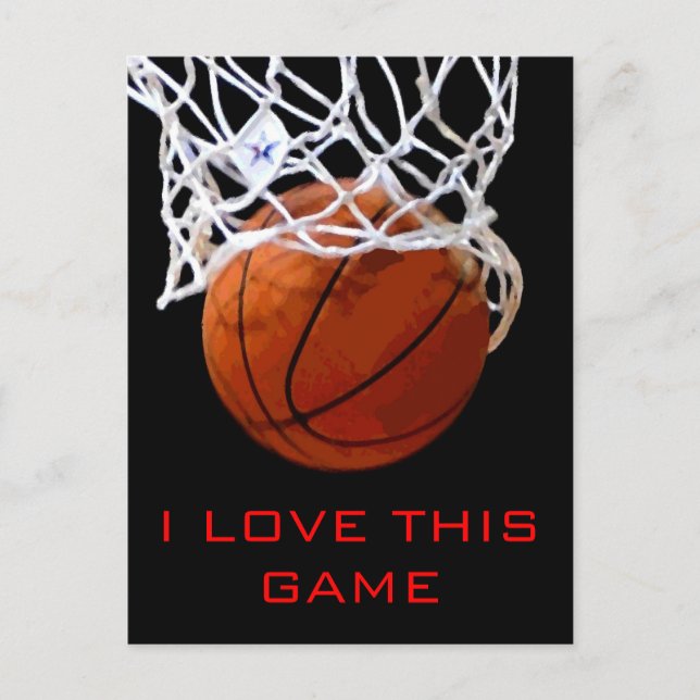 Postal Me Encanta Este Juego Baloncesto Motivador (Anverso)