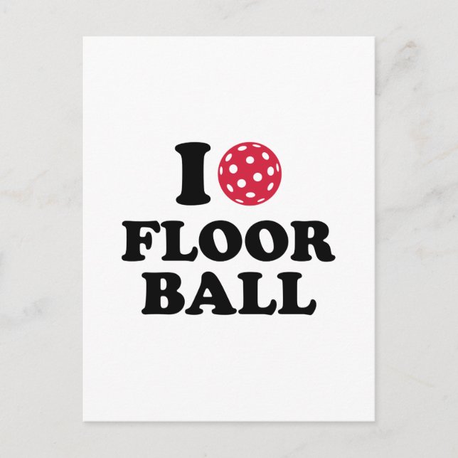Postal Me encanta Floorball (Anverso)