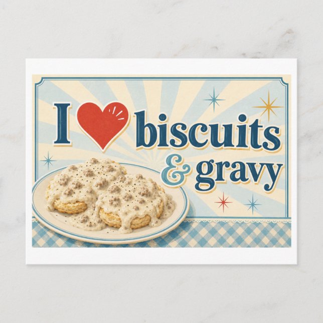 Postal "Me [encanta] Galletas y Salsa" (Anverso)