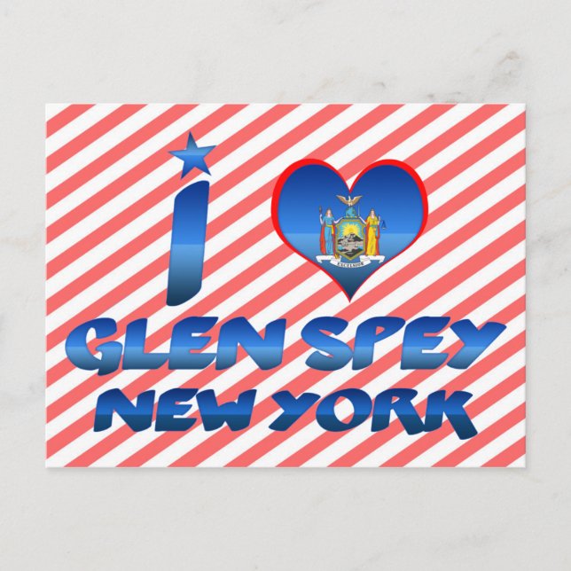 Postal Me encanta Glen Spey, Nueva York (Anverso)