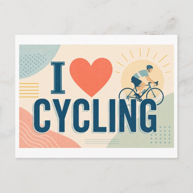 Postal "Me [encanta] ir en bicicleta" (Anverso)