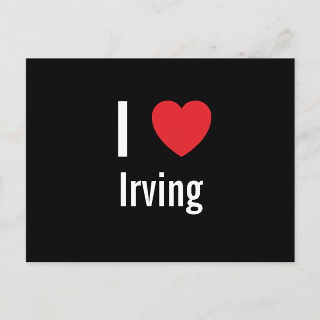 Postal Me encanta Irving (Anverso)