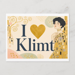 Postal "Me [encanta] Klimt"