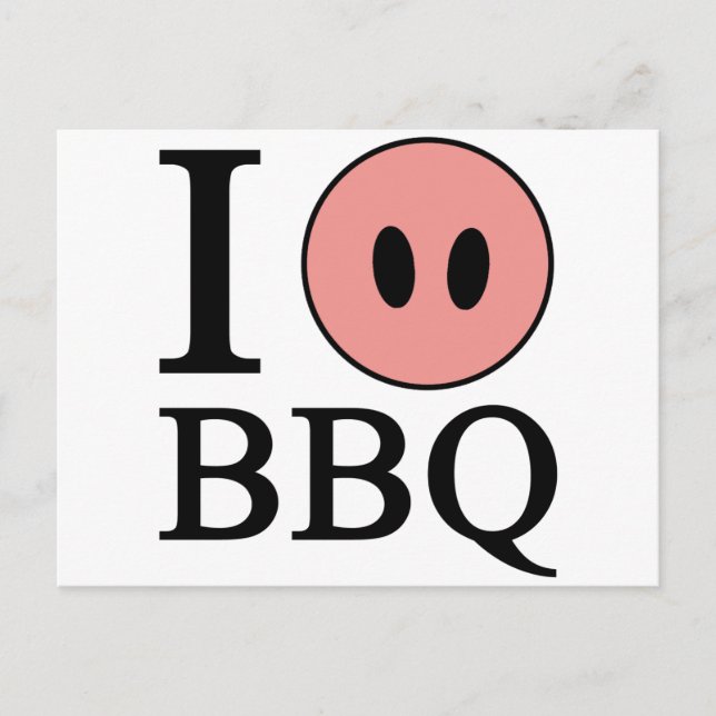 Postal Me encanta la barbacoa (Anverso)