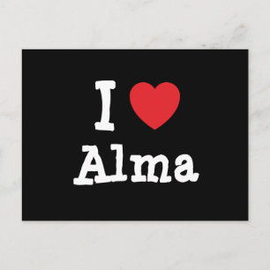 Postal Me encanta la camiseta de Alma