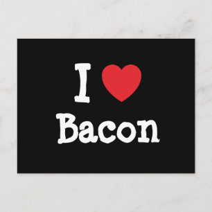 Postal Me encanta la camiseta de Bacon heart