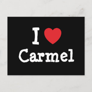 Postal Me encanta la camiseta de Carmel heart