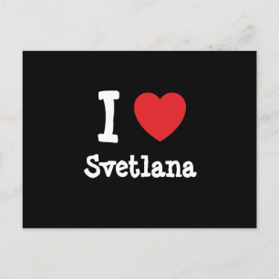 Postal Me encanta la camiseta de Svetlana