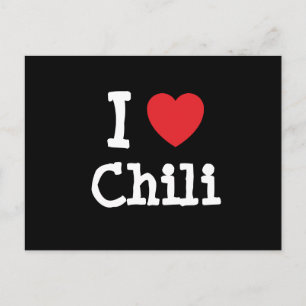 Postal Me encanta la camiseta del corazón de Chile