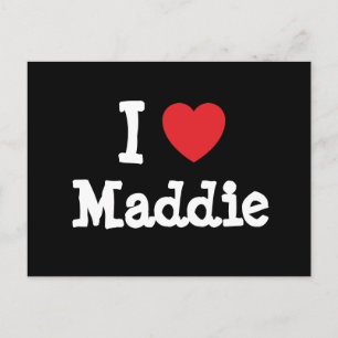 Postal Me encanta la camiseta del corazón de Maddie