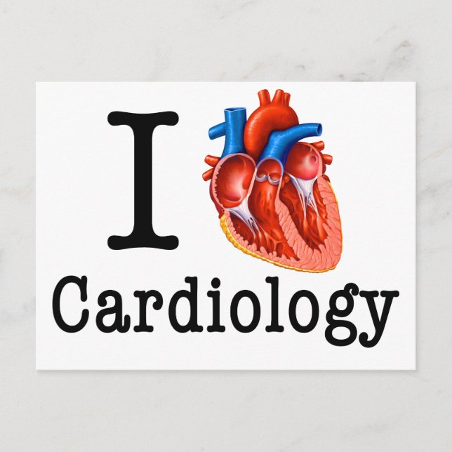 Postal Me encanta la cardiología (Anverso)
