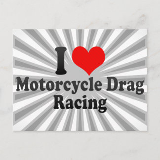 Postal Me encanta la Carreras de arrastrar motocicletas