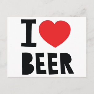 Postal Me encanta la cerveza