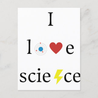 Postal Me encanta la ciencia