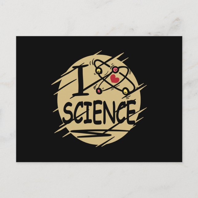 Postal Me encanta la ciencia (Anverso)