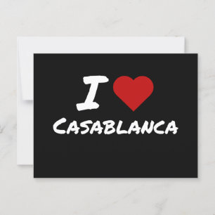 Postal Me encanta la ciudad de Casablanca en Marruecos