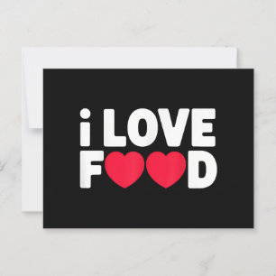 Postal Me encanta la comida Graciosa Regalo de comida par