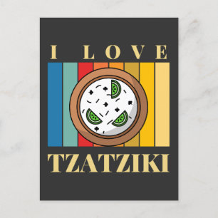 Postal me encanta la comida griega tzatziki comida griega