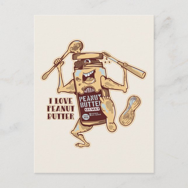 POSTAL ME ENCANTA LA MANTEQUILLA DE PEANUT (Anverso)