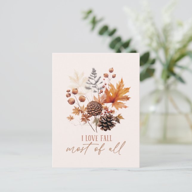 Postal Me Encanta La Mayoría De Las Hojas Foliage (Anverso de pie)