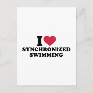 Postal Me encanta la natación sincronizada