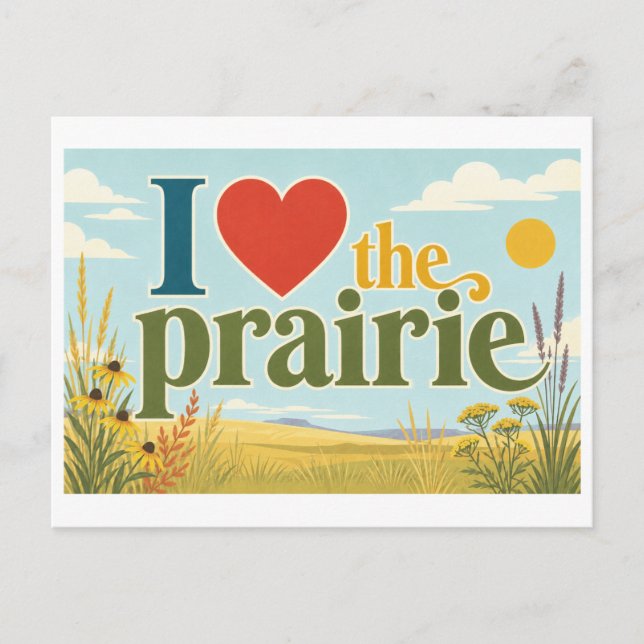 Postal "Me [encanta] la pradera" (Anverso)