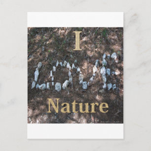 Postal Me encanta la ropa y regalos de la naturaleza