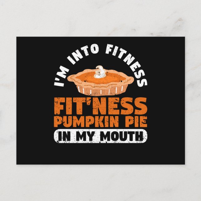 Postal Me encanta la tarta de calabaza fitness fit'ness e (Anverso)